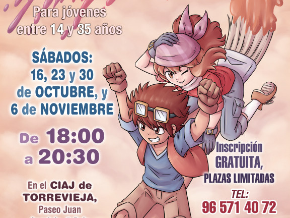 Cartel Taller Dibujo, Manga y Cómic